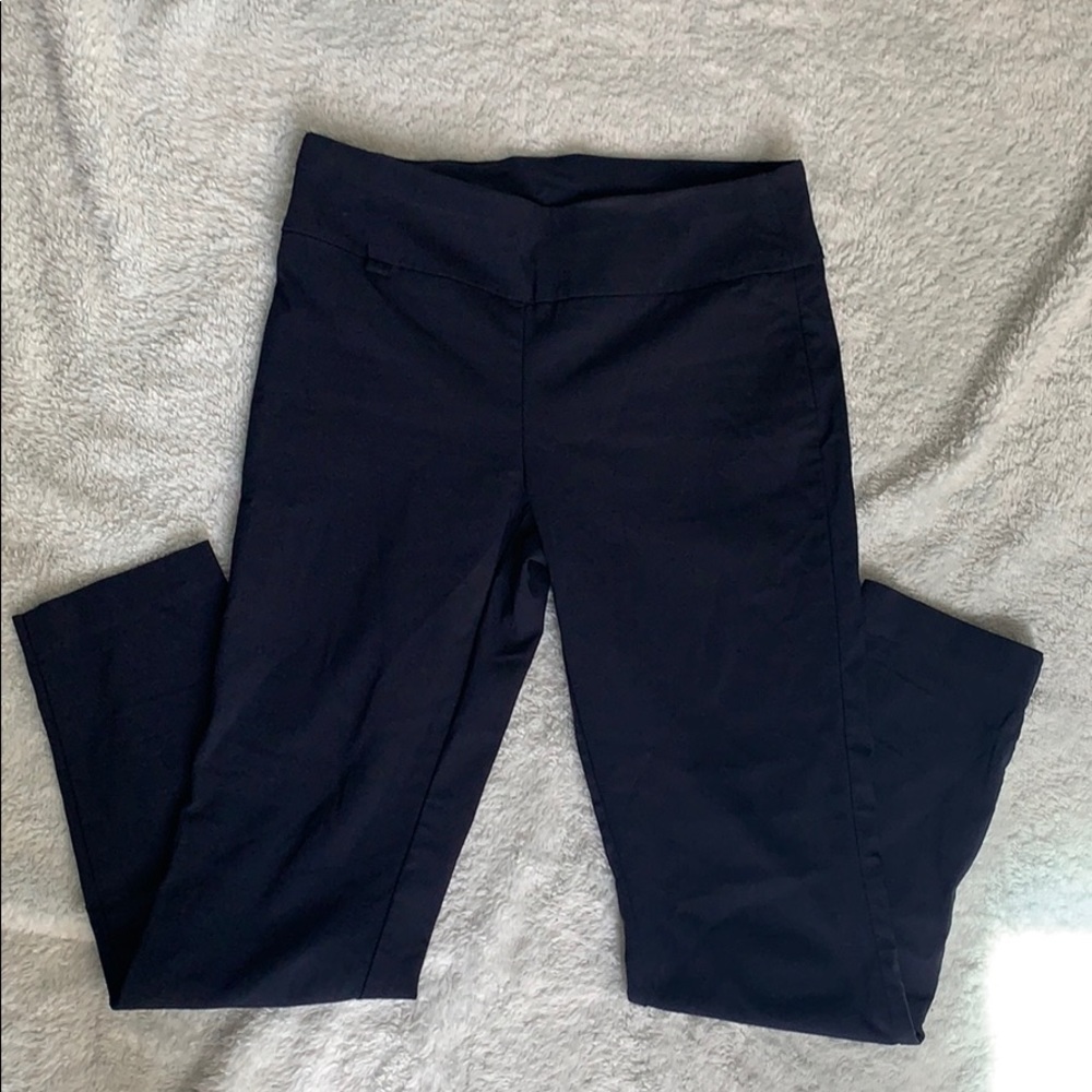 Navy blue, short cut, pantsuit